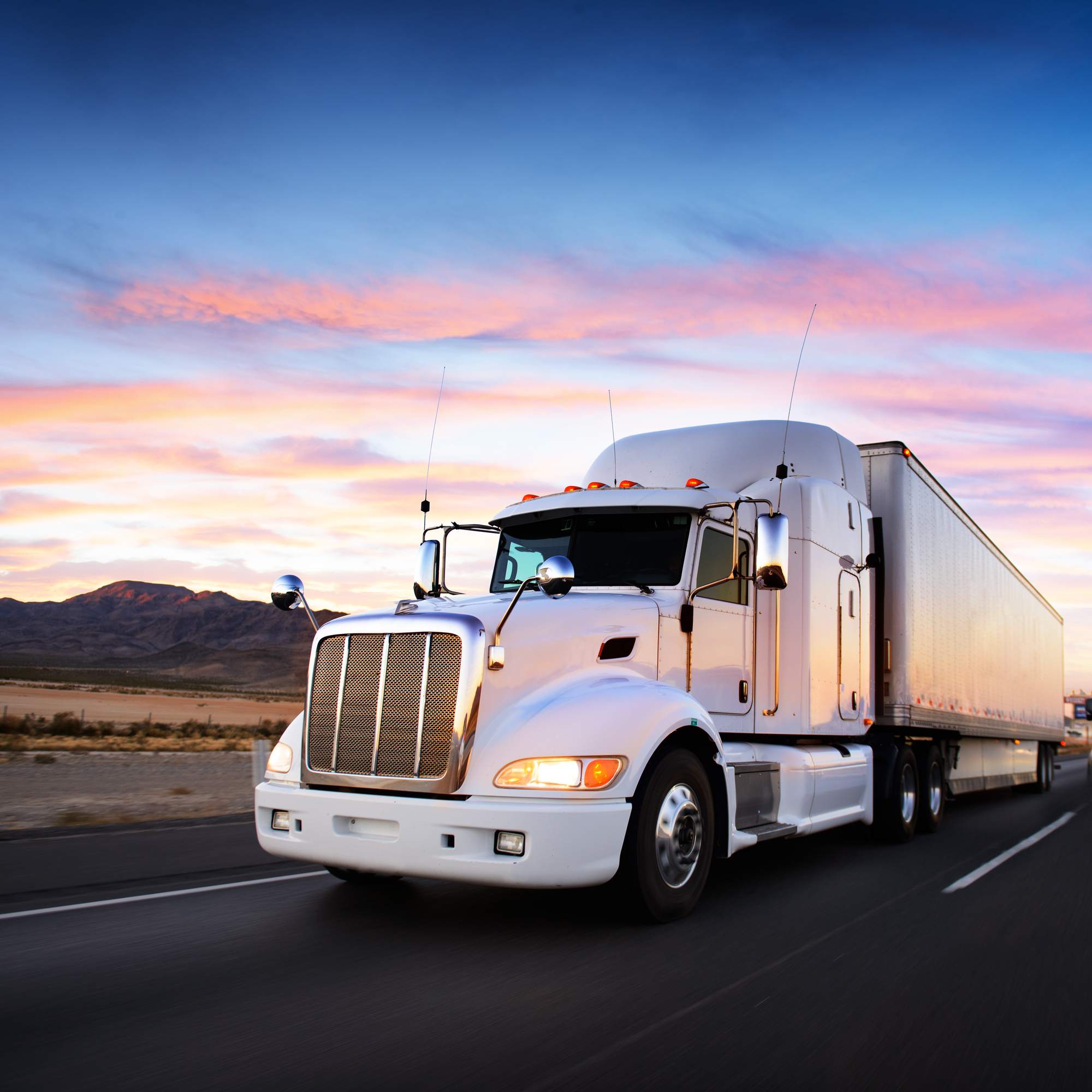 A truck on the road